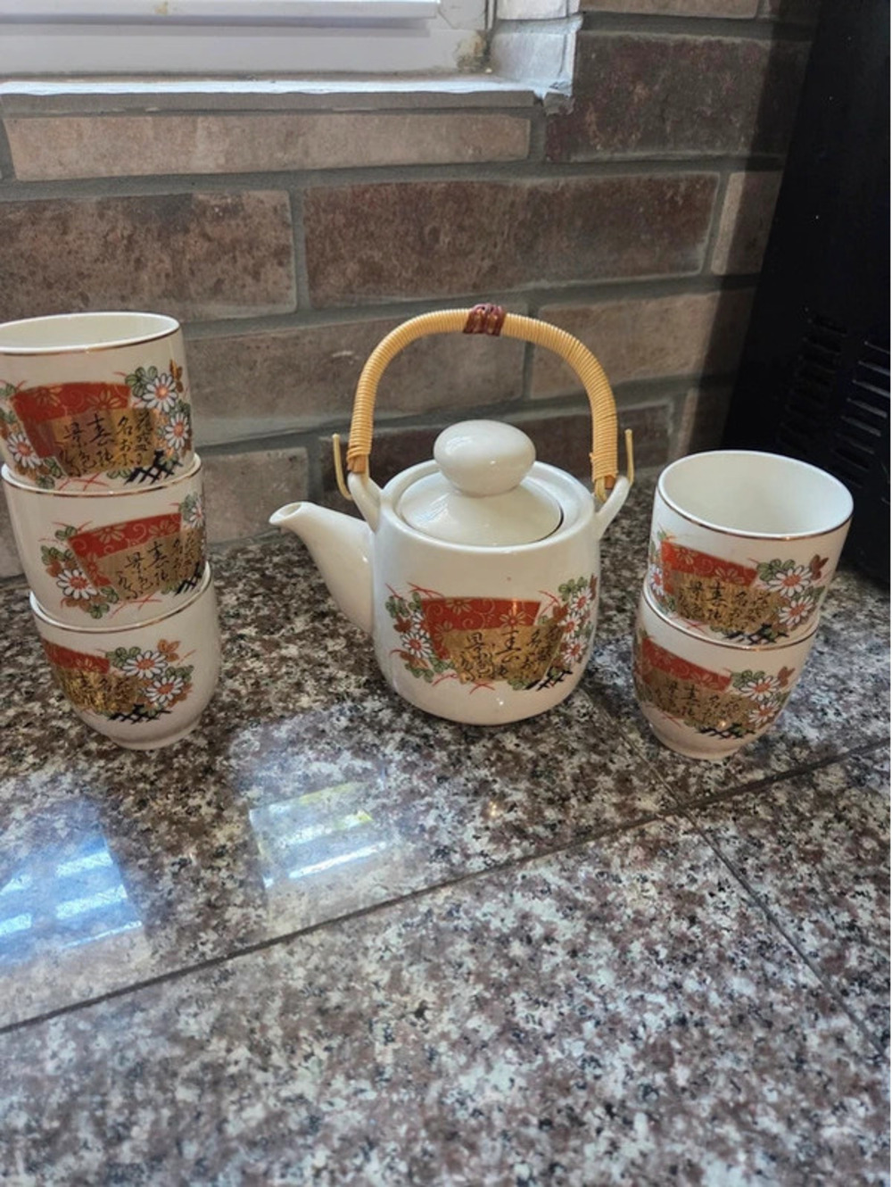 Vintage porcelain tea set from Japan